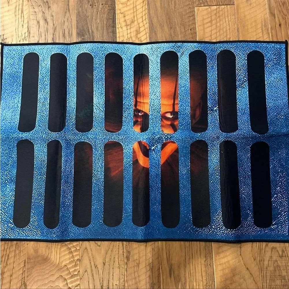Dark blue and black IT the clown scary indoor rug